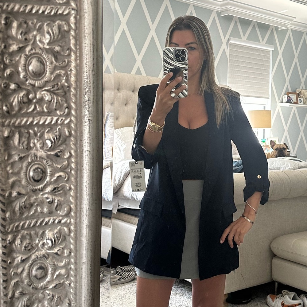 Zara navy oversized Blazer for Women